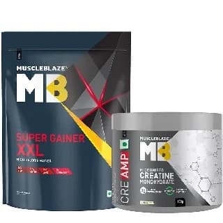 MuscleBlaze Super Gainer XXL 2 kg Chocolate & Creatine Monohydrate CreAMP 100g Combo