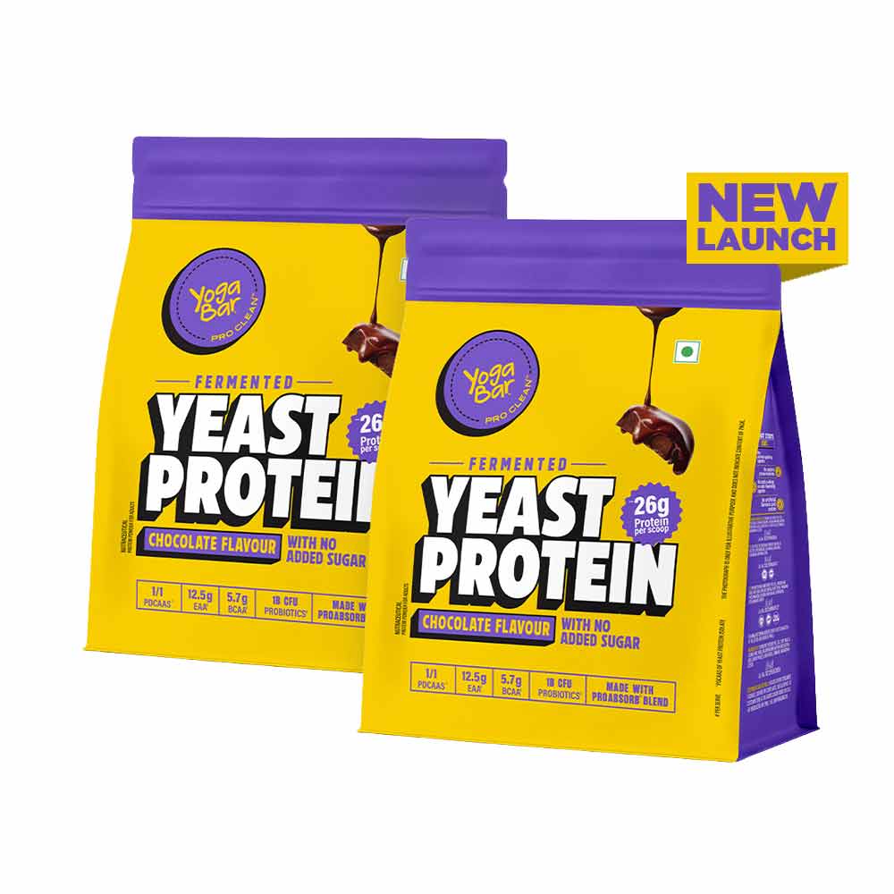 Yogabar Yeast Protein,  1.1 lb  Chocolate (Pack of 2)