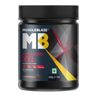 MuscleBlaze Super Gainer XXL Weight Gainer, 1.1 lb Chocolate