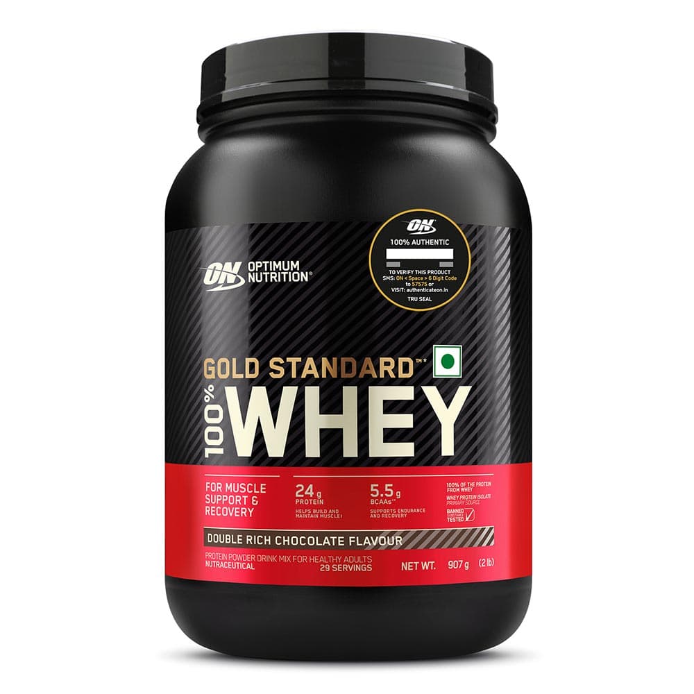 ON (Optimum Nutrition) Gold Standard 100% Whey Protein, 2 lb Double Rich Chocolate