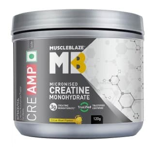 MuscleBlaze Creatine Monohydrate CreAMP, 120 g Citrus Blast