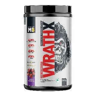 MuscleBlaze Pre Workout WrathX, 540 g Natty Berries