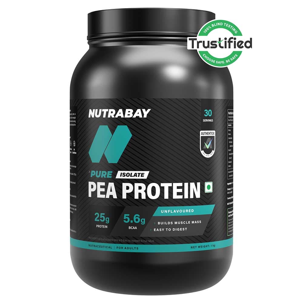Nutrabay Pure Pea Protein Isolate, 2.2 lb Unflavoured
