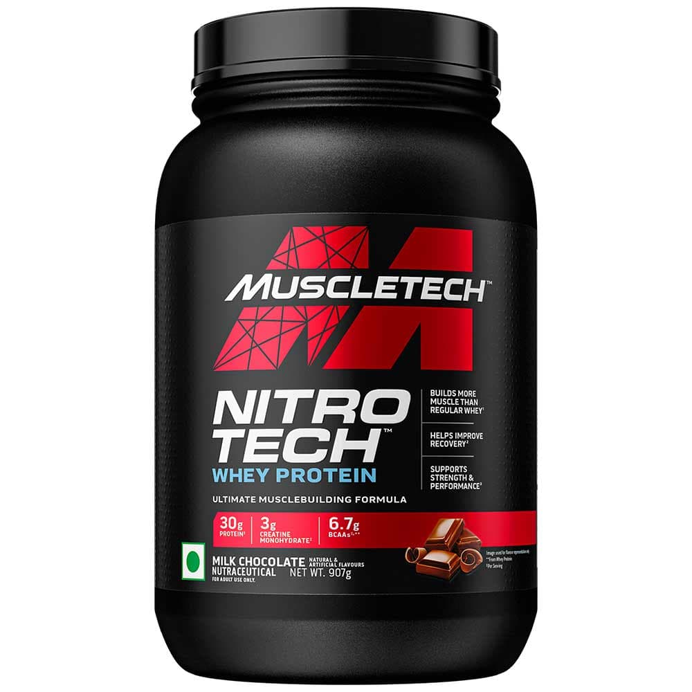 MuscleTech NitroTech Whey Protein, 2 lb Milk Chocolate