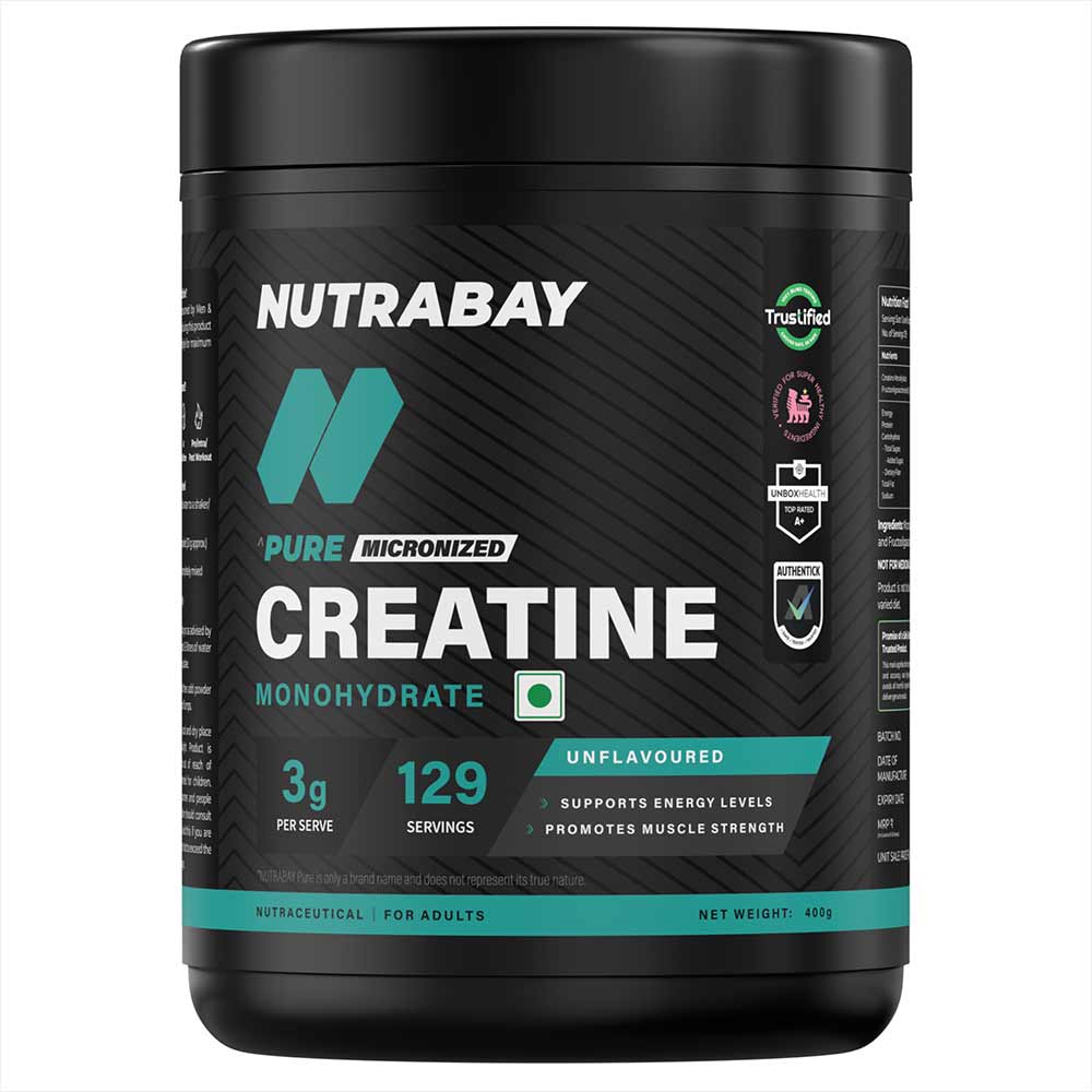 Nutrabay Pure Creatine Monohydrate Amino Acid, Unflavoured 0.88 lb