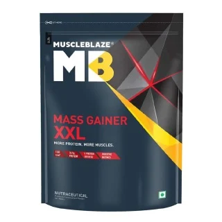 MuscleBlaze Mass Gainer XXL with Complex Carbs and Proteins in 3:1 ratio, 2.2 lb Chocolate