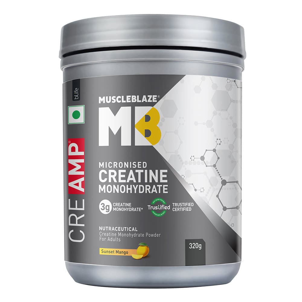 MuscleBlaze Creatine Monohydrate CreAMP, Sunset Mango 0.71 lb