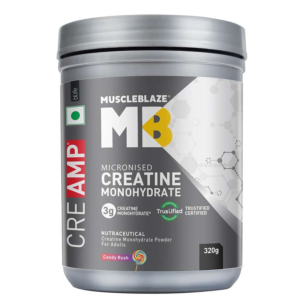 MuscleBlaze Creatine Monohydrate CreAMP, Candy Rush 0.71 lb