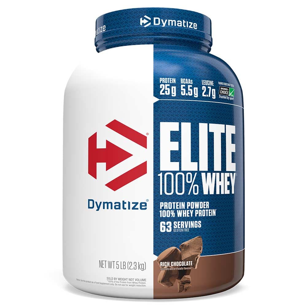 Dymatize Elite Whey Protein, 5 lb Rich Chocolate