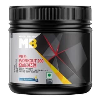 MuscleBlaze PRE Workout 200 Xtreme, 0.44 lb Berry Bolt