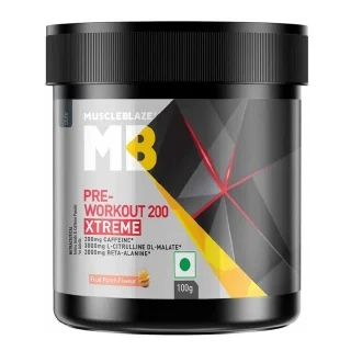 MuscleBlaze PRE Workout 200 Xtreme, 0.22 lb Fruit Punch