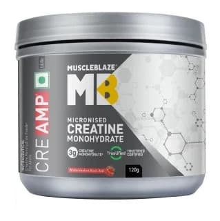 MuscleBlaze Creatine Monohydrate CreAMP, 120 g Watermelon Kool Aid