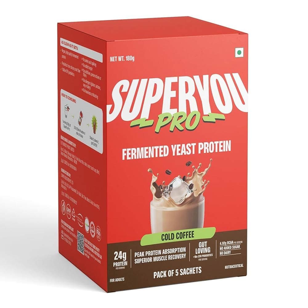 Superyou Pro Fermented Yeast Protein, 5 sachets/pack Cold Coffee