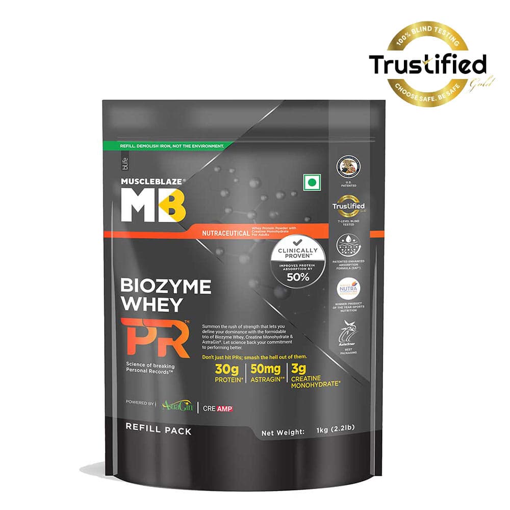 MuscleBlaze Biozyme Whey PR, 2.2 lb Chocolate Fudge