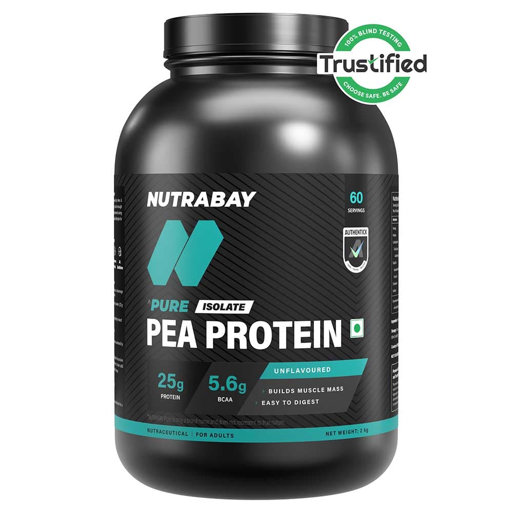 Nutrabay Pure Pea Protein Isolate, 4.4 lb Unflavoured