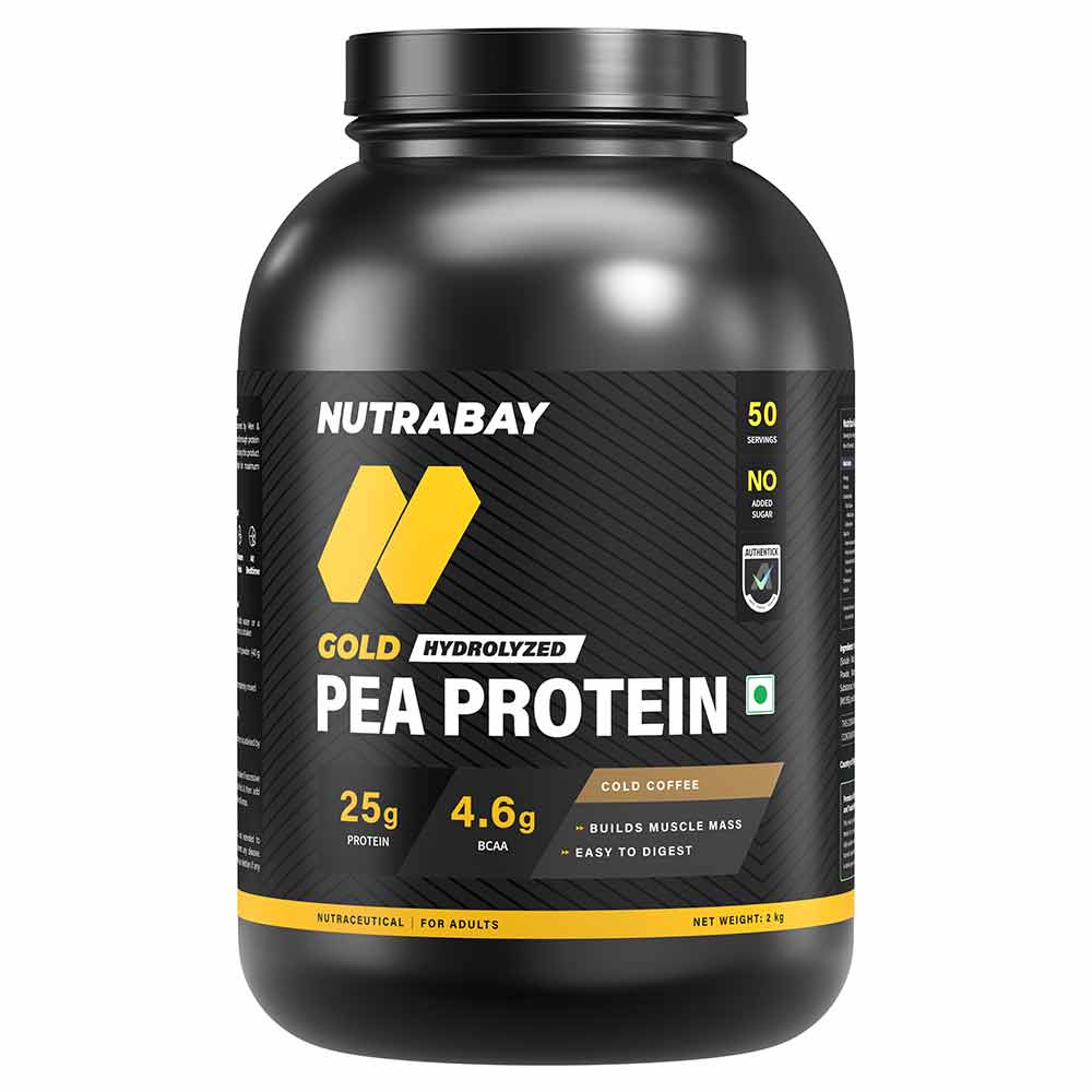 Nutrabay Gold Pea Protein, 4.4 lb Cold Coffee