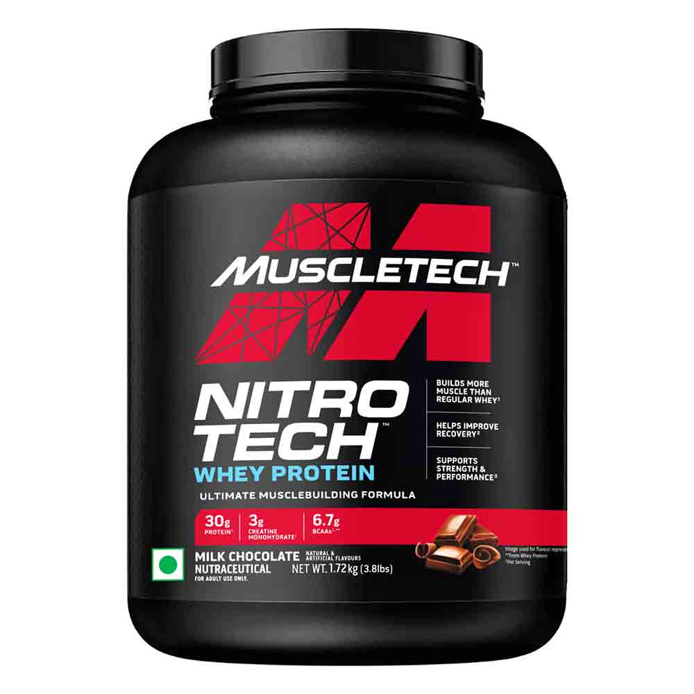 MuscleTech NitroTech Whey Protein, 3.8 lb Milk Chocolate