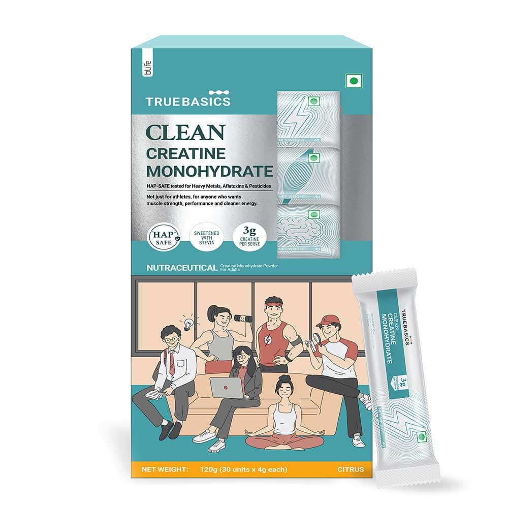 TrueBasics Clean Creatine Monohydrate, Citrus 30 sachets/pack