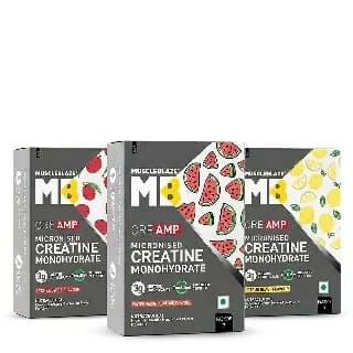 MuscleBlaze Creatine Monohydrate CreAMP, 0.185 lb Assorted Pack