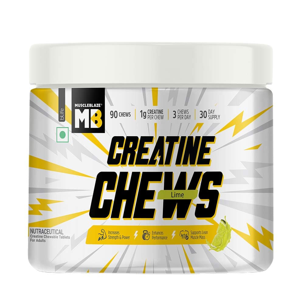 MuscleBlaze Creatine Chews, Lime 90 chewable tablet(s)