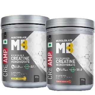 MuscleBlaze Creatine Monohydrate CreAMP, 640 g Watermelon Kool Aid and Citrus Blast