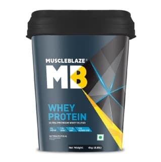 MuscleBlaze 100% Whey Protein Supplement Powder with Digestive Enzyme, 8.8 lb 114Servings (Rich Milk Chocolate)
