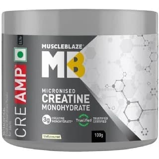 MuscleBlaze Creatine Monohydrate CreAMP, 100 g Unflavoured