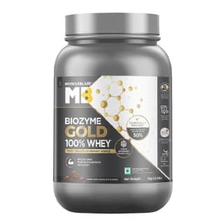 MuscleBlaze Biozyme Gold 100% Whey, 2.2 lb Double Rich Chocolate