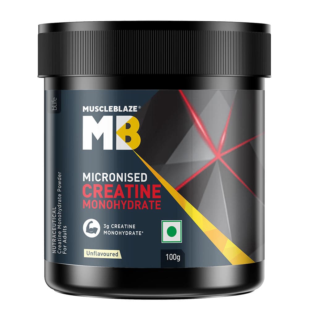 MuscleBlaze Micronised Creatine Monohydrate, Unflavoured 100 g