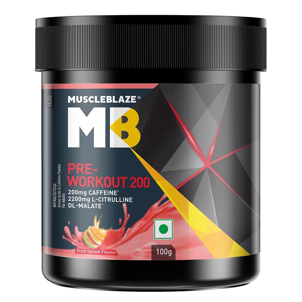 MuscleBlaze PRE Workout 200, 0.22 lb Fruit Splash
