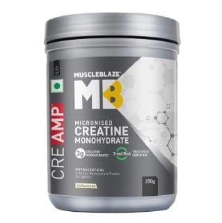 MuscleBlaze Creatine Monohydrate CreAMP, 250 g Unflavoured