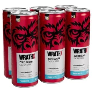 MuscleBlaze WrathX Energy Drink, 335 ml Frostbyte (Pack of 6)