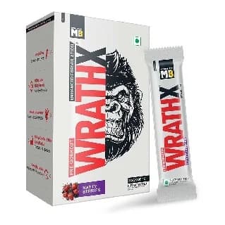 MuscleBlaze Pre Workout WrathX, 270 g Natty Berries