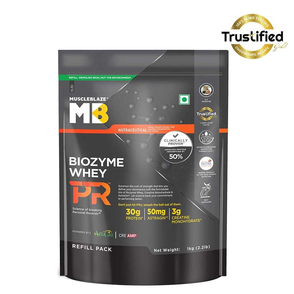 MuscleBlaze Biozyme Whey PR, 2.2 lb Molten Chocolate Cake