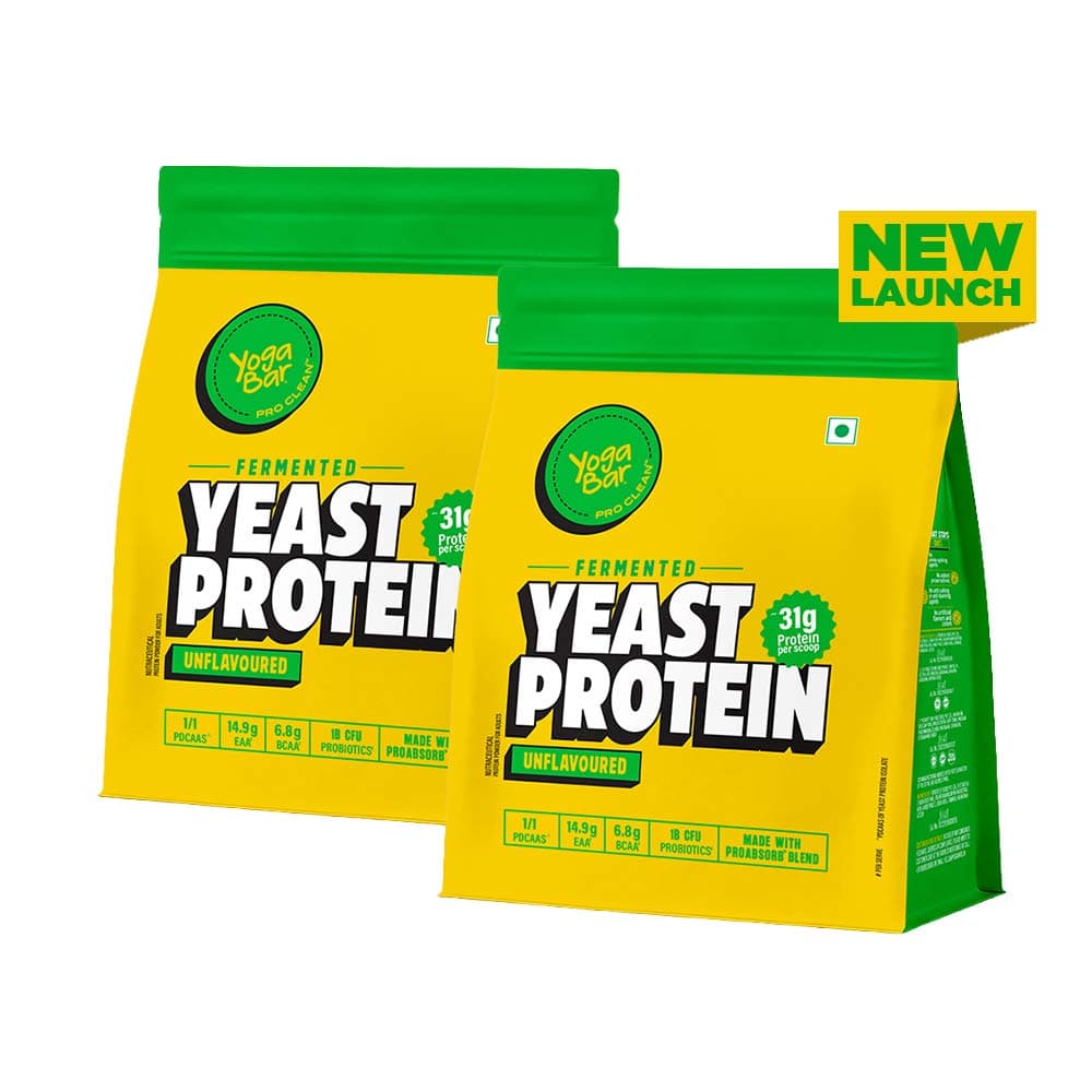 Yogabar Yeast Protein, 1.1 lb Unflavoured (Pack of 2)